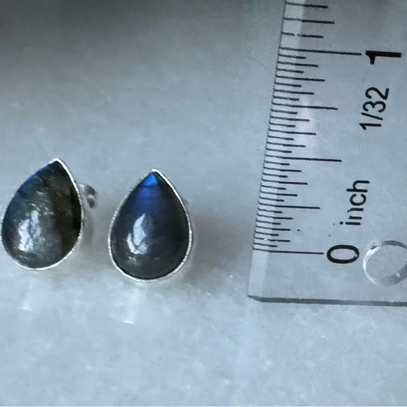 NWOT Sundance Eleusis Teardrop Earrings, Labradorite, Sterling Silver